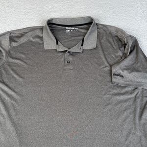 REEBOK Golf Polo Shirt Mens 4XLT Gray Performance Big‎ & Tall Athletic Stretch